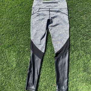 Mono B Leggings with Faux Leather Accent
